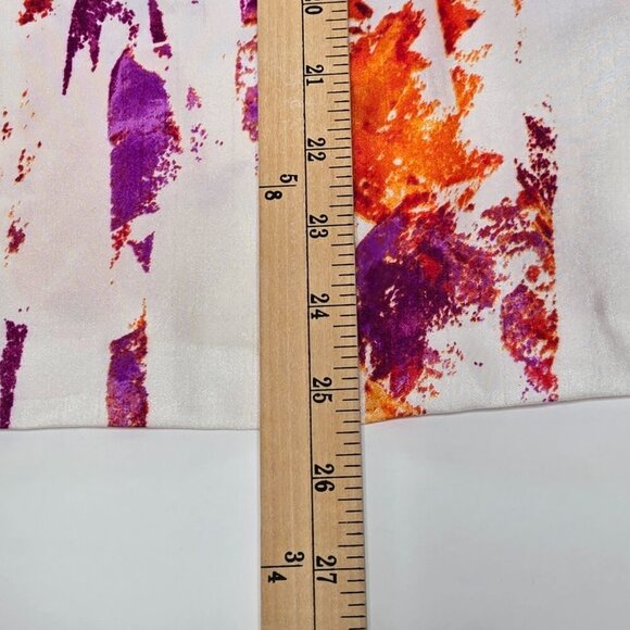 Abstract Multi-Color Purple Orange White Midi Skirt Plus Size 22W - Picture 11 of 13